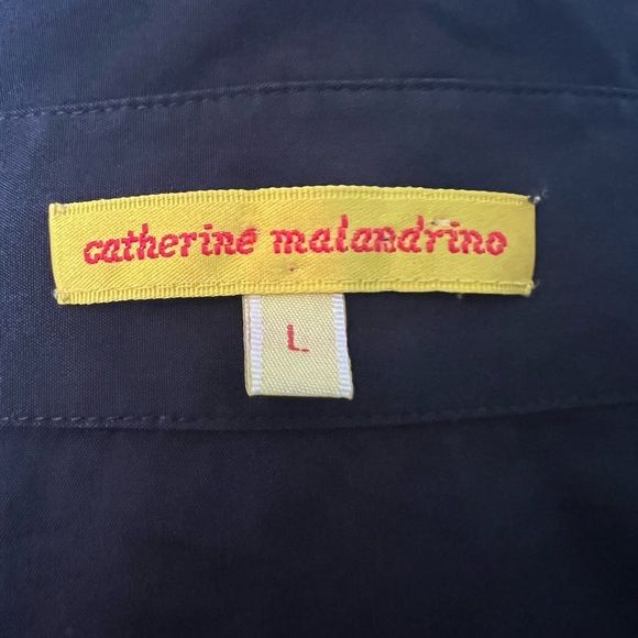 Catherine Malandrino Boho Bell Sleeve Embroidered Button Down Shirt Size Large - Picture 3 of 6